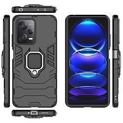 Htdmobiles Coque pour Xiaomi Poco X5 Pro 5G / Redmi Note 12 Pro 5G - housse etui rigide anti choc + film ecran - NOIR