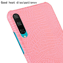 Wewoo Coque Pour Huawei Enjoy 10 Shockproof Crocodile Texture PC + PU Case Pink pas cher