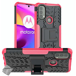 Htdmobiles Coque rigide anti choc pour Motorola Moto E20 / E30 / E40 + film ecran - ROSE