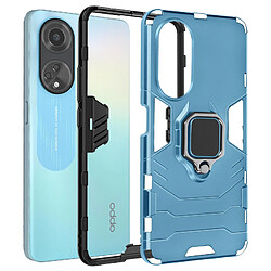 Avizar Coque pour Oppo A98 5G Anneau Support Ring Collection Bleu pas cher