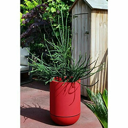 Pot Riviera Granite D40 Rouge Plastique Rond Ø 40 cm