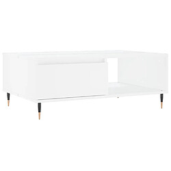 Maison Chic Table basse,Table Console Table d'appoint, Table pour salon blanc 90x60x35 cm bois d'ingénierie -MN94192