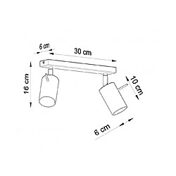 Acheter Luminaire Center Spot Ring Acier Chrom 2 ampoules 16cm