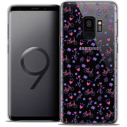 Caseink Coque Housse Etui Samsung Galaxy S9 (5.8 ) [Crystal Gel HD Collection Love Saint Valentin Design Bicycle - Souple - Ultra Fin - Imprimé en France]