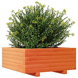 Avis vidaXL Jardinière cire marron 60x60x26,5 cm bois de pin massif