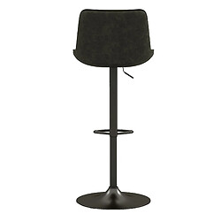 Moloo DINO-Tabouret de bar en cuir synthétique Anthracite/gris bronze (x2)