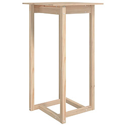 vidaXL Table de bar 60x60x110 cm Bois massif de pin