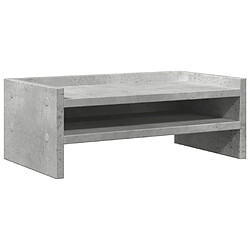 vidaXL Support de moniteur gris béton 42x24x16 cm bois d'ingénierie