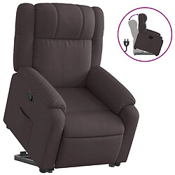 vidaXL Fauteuil inclinable marron foncé tissu