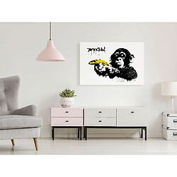 Artgeist Tableau - Banksy: Monkey with Banana (1 Part) Wide [120x80]