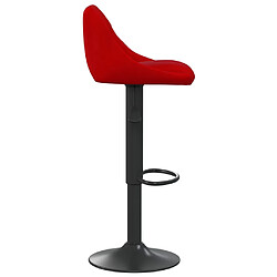 Acheter vidaXL Tabourets de bar lot de 2 rouge bordeaux velours