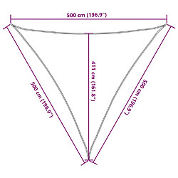 vidaXL Voile d'ombrage 160 g/m² Vert clair 5x5x5 m PEHD pas cher