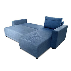 Avis Bestmobilier Pilea - canapé d'angle réversible 4 places - convertible avec coffre - en tissu