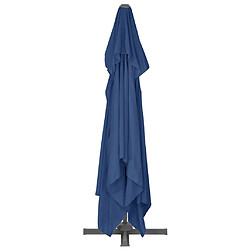 ComfortXL Parasol Déporté Avec Mât En Aluminium 4x3 Cm Bleu Azur pas cher