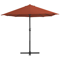 Helloshop26 Parasol avec poteau en aluminium 460 x 270 cm orange 02_0008137