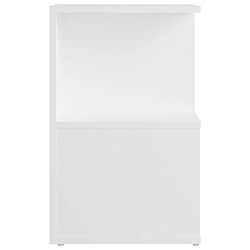 Maison Chic Table de chevet Table de Nuit Meuble de Rangement Blanc 35x35x55 cm Aggloméré pas cher