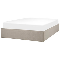 Beliani Lit double en tissu beige 140x200 avec coffre DINAN pas cher