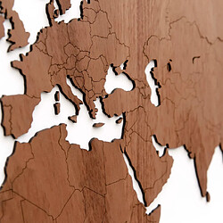 Acheter MiMi Innovations Décoration carte du monde murale Sapelli 130x78 cm