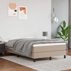 vidaXL Sommier à lattes de lit avec matelas Cappuccino 120x200 cm