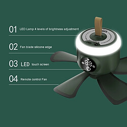 Avis Universal Télécommande rechargeable USB 8000mAh Moment Camping Fan 4 vitesses Tente Ventilateur de plafond avec lumière LED pour lit domestique