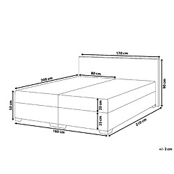 Avis Beliani Lit boxspring en tissu noir 160x200 cm PRESIDENT