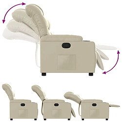 Acheter Maison Chic Fauteuil Relax pour salon, Fauteuil inclinable Crème Similicuir -GKD49716