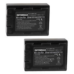 Vhbw EXTENSILO 2x Batteries remplacement pour Samsung IA-BP210, IA-BP210E pour appareil photo, reflex numérique (2000mAh, 3,7V, Li-ion)