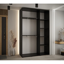 Acheter Abiks Meble Armoire à portes coulissantes Davos 3 235.2 x 150 x 45 3 portes coulissante (Noir/Noir/Or)