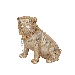 Figurine Décorative Romimex Doré Résine Chien 28 x 26 x 19 cm