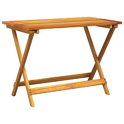 vidaXL Table pliable de jardin 90x52,5x65 cm bois d'acacia solide