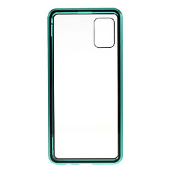 Bumper en métal cadre d'adsorption magnétique double face vert pour votre Samsung Galaxy A51 SM-A515