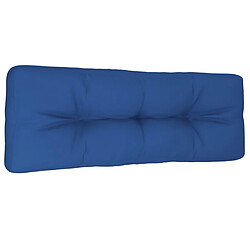 Avis vidaXL Coussin de palette bleu royal 120x40x12 cm tissu