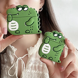 GUPBOO Airpods Coque Housse Étui Protecteur Compatible pour AirPods 3-Dessin animé mignon petite fille crocodile