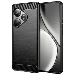 Htdmobiles Coque pour Realme GT 6 et GT 6T 5G - housse etui silicone gel carbone + film ecran - NOIR