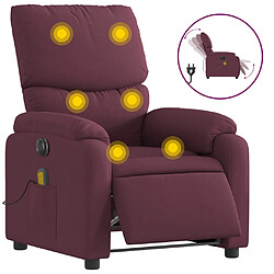 vidaXL Fauteuil de massage inclinable électrique Violet Tissu