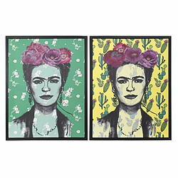 Cadre DKD Home Decor Frida Kahlo Frida (60 x 2,7 x 80 cm) (2 Unités)