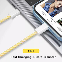 Avis Cable Type-C / Type-C Charge Rapide 3A Nylon Renforce Jaune 1M Pour Smartphone Xiaomi / Oppo / Vivo / Realme / Pixel Little Boutik®