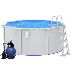 vidaXL Piscine avec pompe filtrante à sable et échelle 300x120 cm