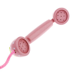 Téléphone en bois rose enfants jouer au jouet Jouets éducatifs bébé tout-petit