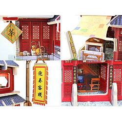 Avis Puzzle 3d en bois miniature 1/24 bricolage maison kit de meubles modèle auberge chinoise