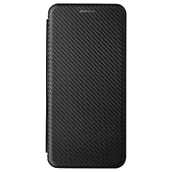 Coque en TPU + PU texture en fibre de carbone avec support noir pour votre Samsung Galaxy A73 5G