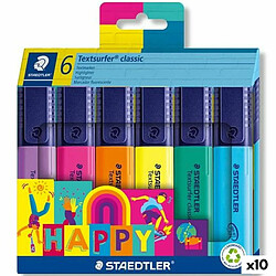 Ensemble de Marqueurs Fluorescents Staedtler Textsurfer Classic Happy Line 10 Unités