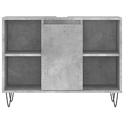 Maison Chic Armoire salle de bain,Meuble de rangement de salle de bain,Meuble haut gris béton 80x33x60cm bois d'ingénierie -GKD918521 pas cher