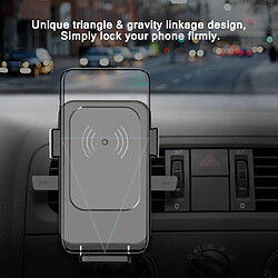 Wewoo Chargeur voiture pour iPhone, Galaxy, Sony, Lenovo, HTC, Huawei, et autres Smartphones T3 5V 1.5A Gravity Titulaire De Sortie D'air Vent Rapide Sans Fil Chargeur, pas cher