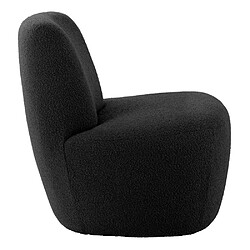 LEITMOTIV Chaise lounge en tissu bouclette Ada noir.