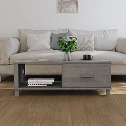 Avis Maison Chic Table basse,Table Console Table d'appoint, Table pour salon HAMAR Gris clair 100x55x35 cm Bois massif de pin -MN38973