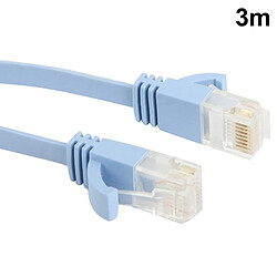 Wewoo Câble LAN réseau Ethernet plat bleu bébé CAT6a extra-plat, longueur: 3 m