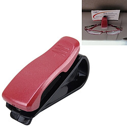 Wewoo Voiture multifonctionnel Sunglass Clip / rouge Paper Business Clip de carte foncé