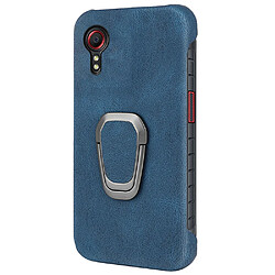 Coque en TPU + PU anti-dérapant avec béquille bleu pour votre Samsung Galaxy Xcover 5/Xcover 5s