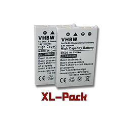 Vhbw 2 batteries pour Nikon CoolPix 3700 4200 5200 5900 7900 P3 P4 P500 P5000 P510 P520 P5100 P6000 P80 P90 P100 S10, Klicktel K5 K400 K410 remplace EN-EL5